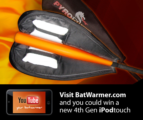 PYROFLITE/PYROFLIGHT Microwaveable Bat Warmer from BK Enterprises with Microcore, eliminate bat sting and bat denting with a hot bat!