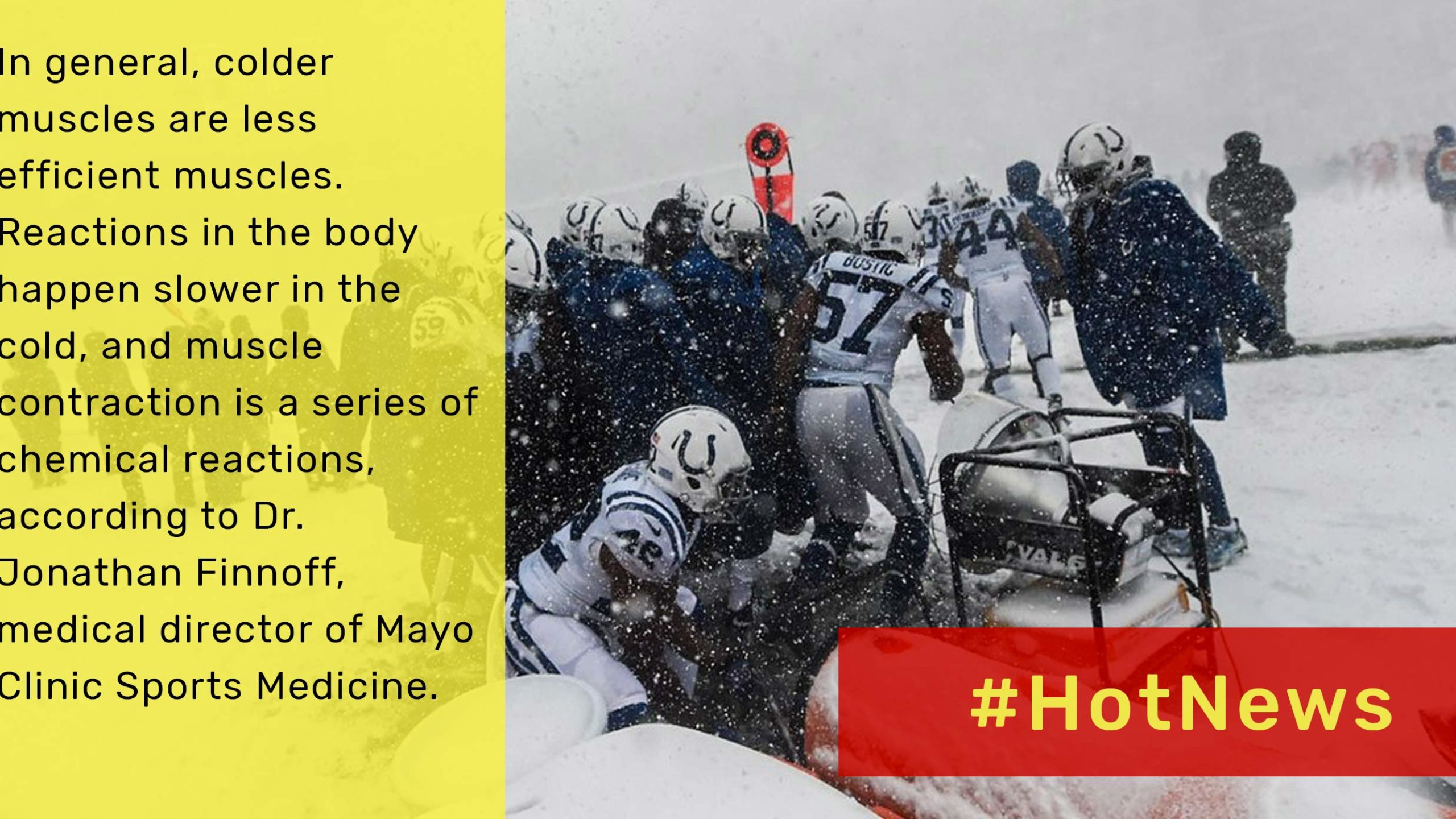 How cold weather changes the game for football players